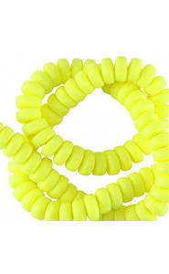 Polymer beads rondelle 7mm - Neon yellow